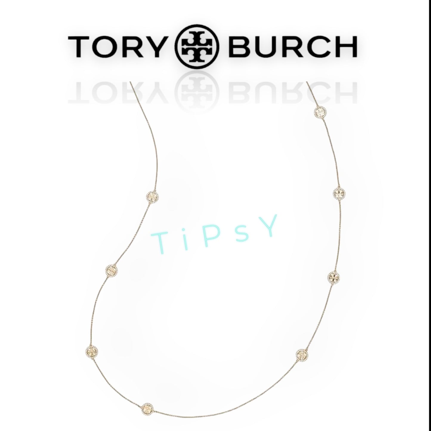 ✺✺ Tory Burch Gold Miller Pave LONG Necklace.✺✺