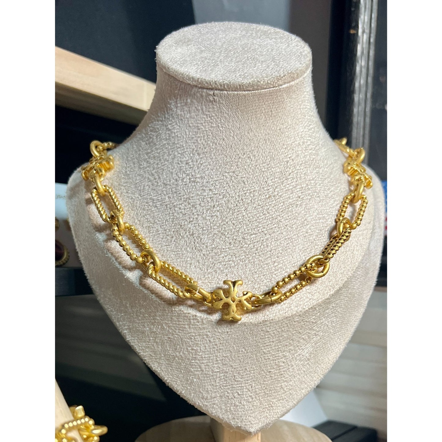 Tory Burch Gold Roxanne Chainlink Necklace AND Bracelet SET!!!