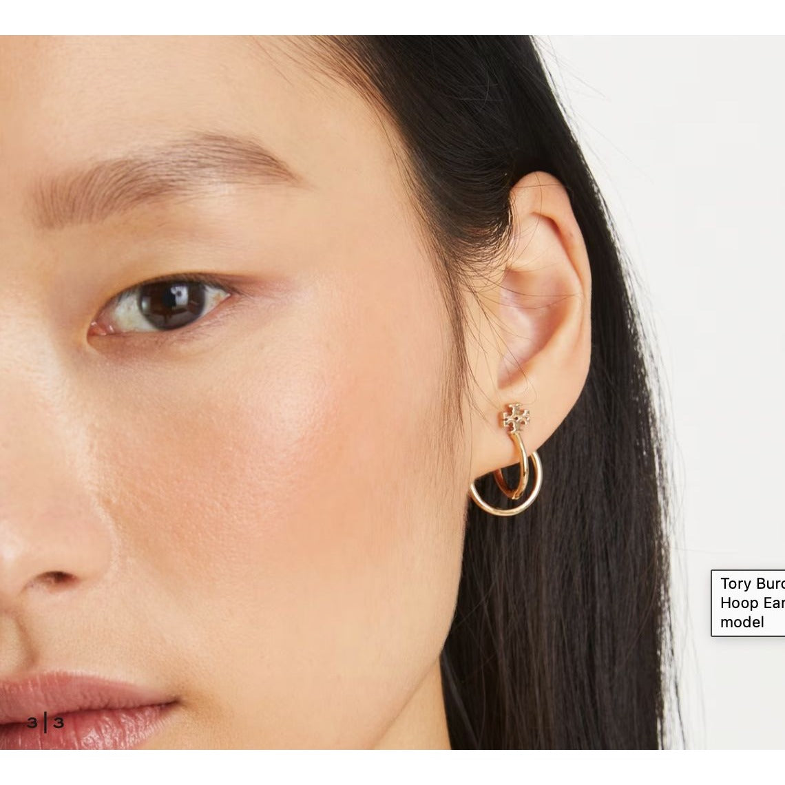 Tory Burch Gold mismatched logo and pearl earrings