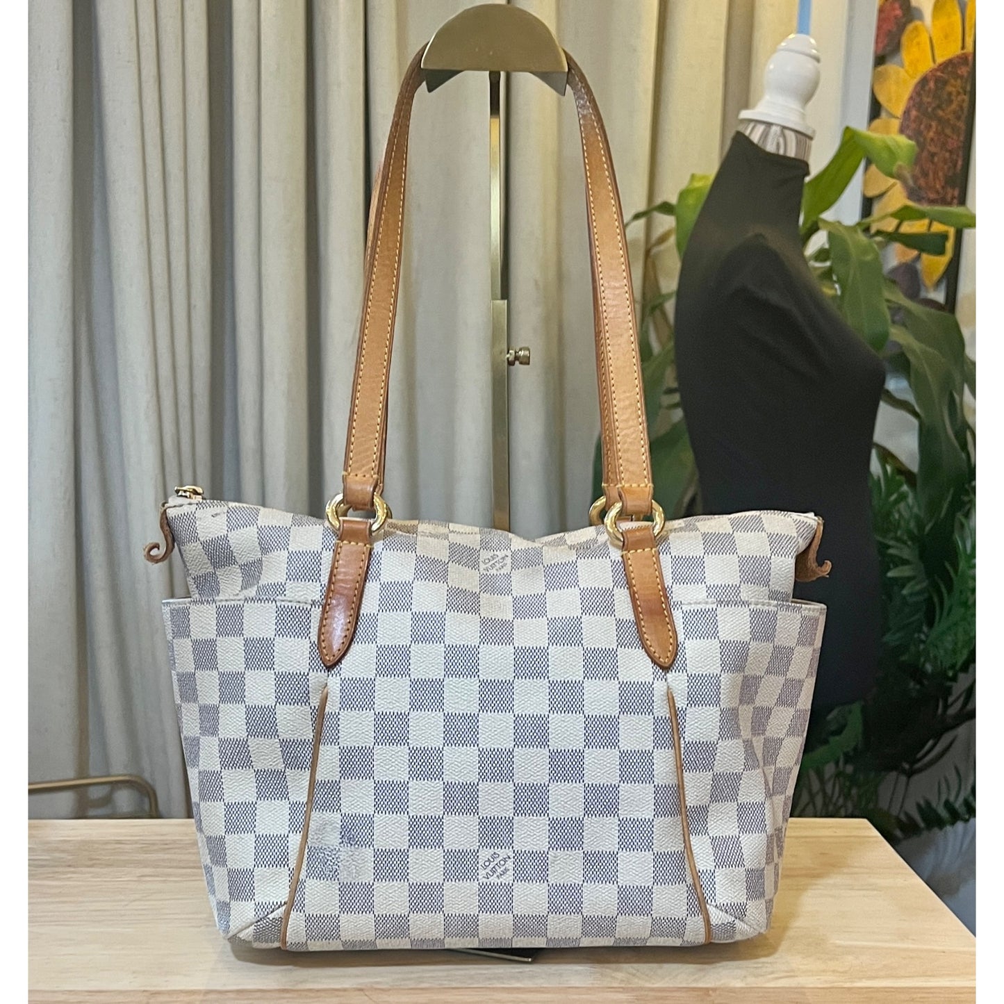 ✺✺ AUTHENTIC LOUIS VUITTON DAMIER AZUR TOTALLY MM HANDBAG ✺✺