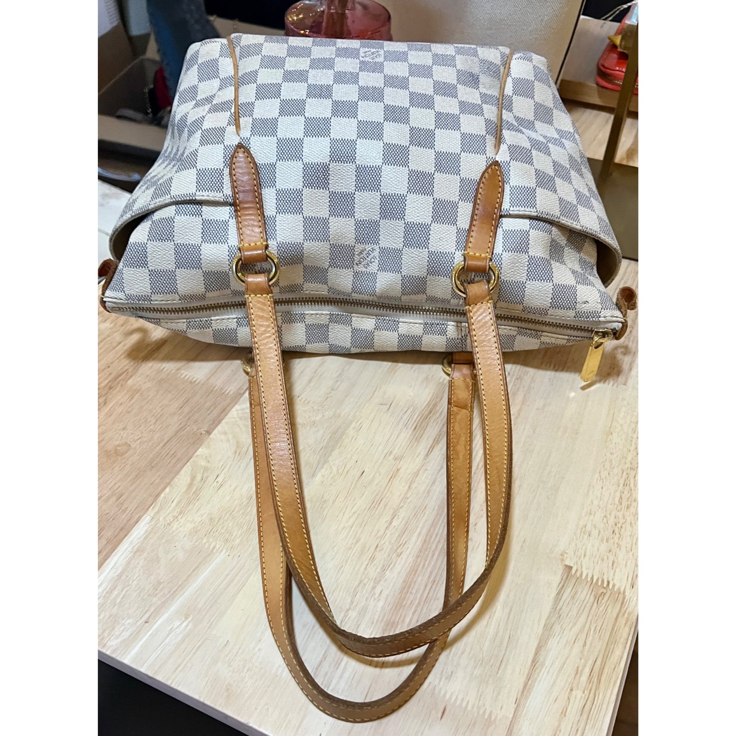 ✺✺ AUTHENTIC LOUIS VUITTON DAMIER AZUR TOTALLY MM HANDBAG ✺✺