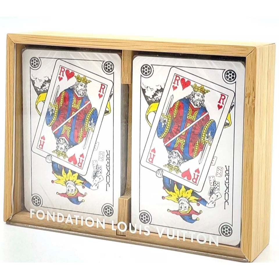 Louis Vuitton Fondation Luxury Playing Cards Set With Wooden Box