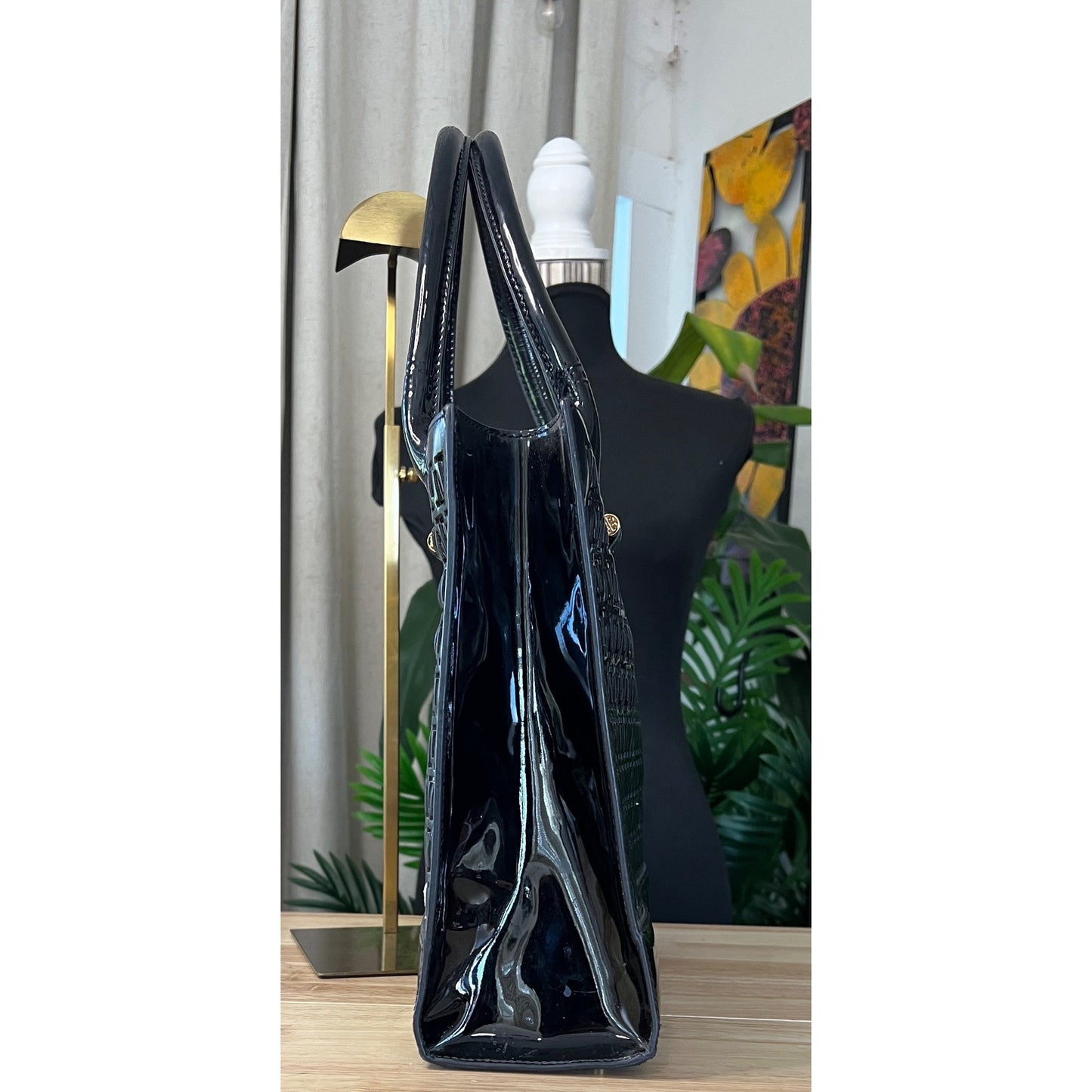✺✺ AUTHENTIC TORY BURCH Black Robinson Cut Out Tote ✺✺