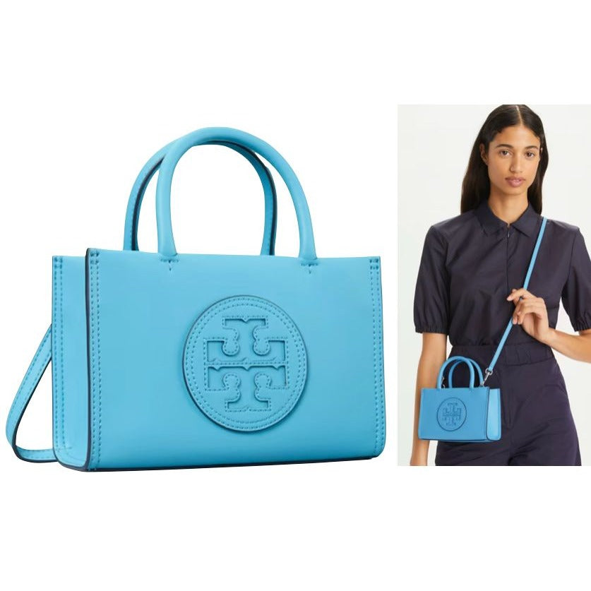 NEW!! TORY BURCH MINI ELLA BIO TOTE IN SKYLIGHT BLUE