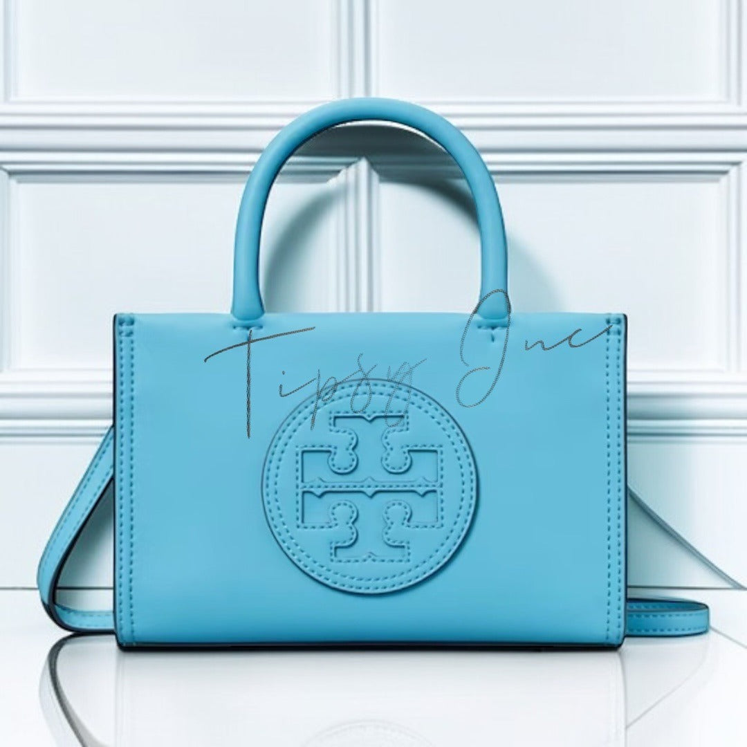 NEW!! TORY BURCH MINI ELLA BIO TOTE IN SKYLIGHT BLUE