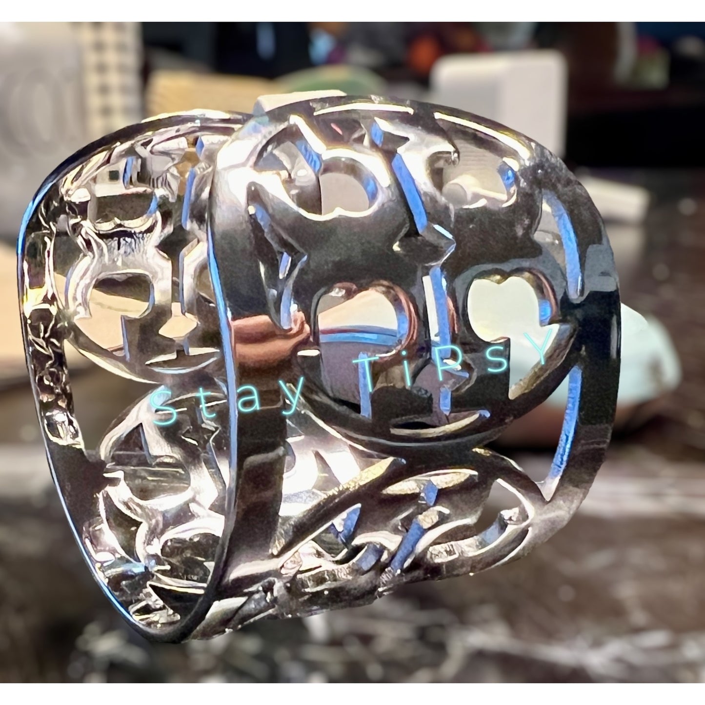 Tory Burch Silver Miller Logo Bangle Bracelet