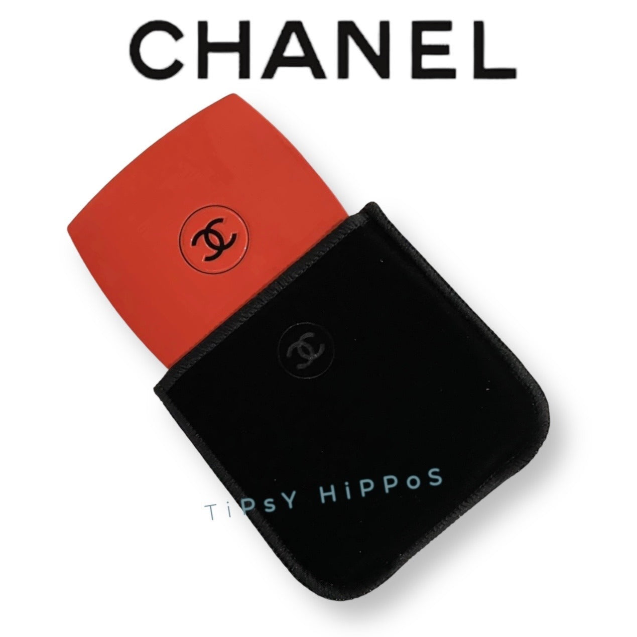 Beautiful Chanel VIP double sided red mirror