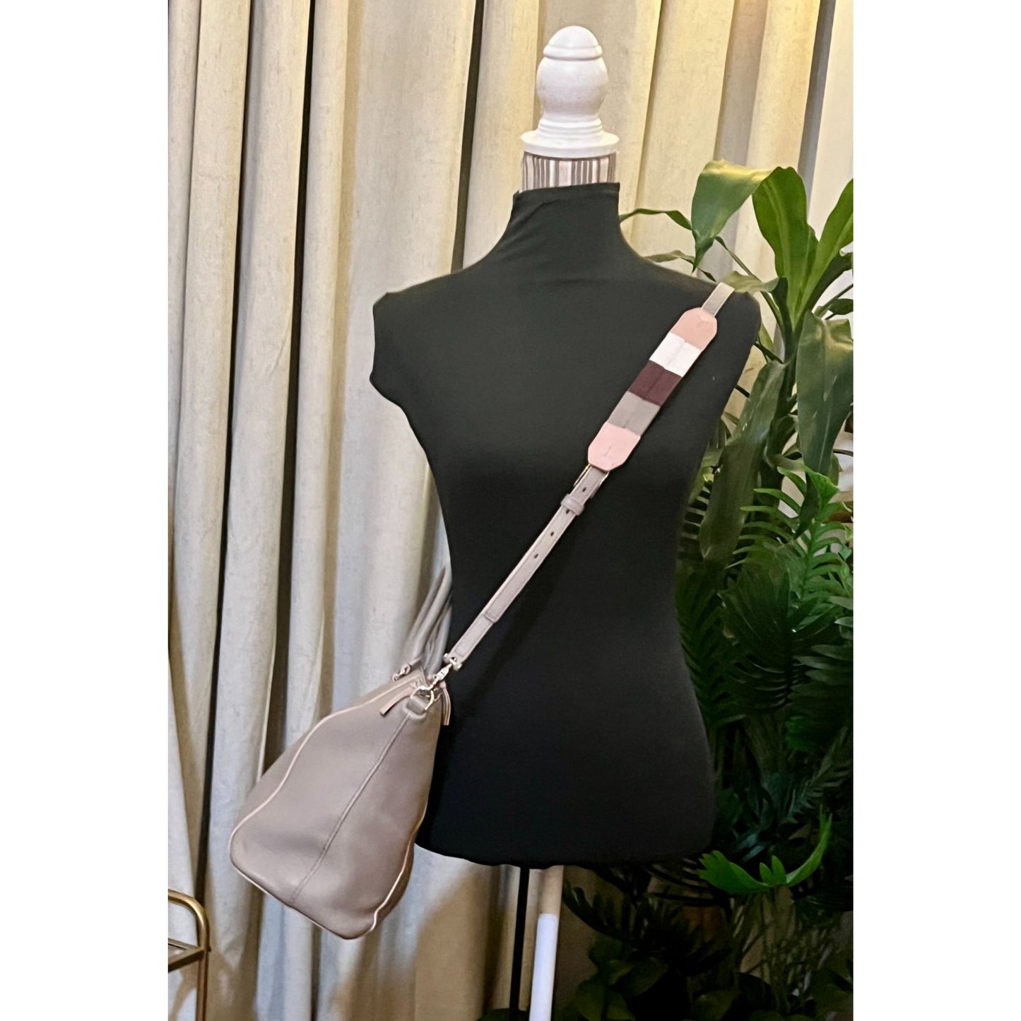 TORY BURCH GREY BERKLEY DOME SHOULDER BAG