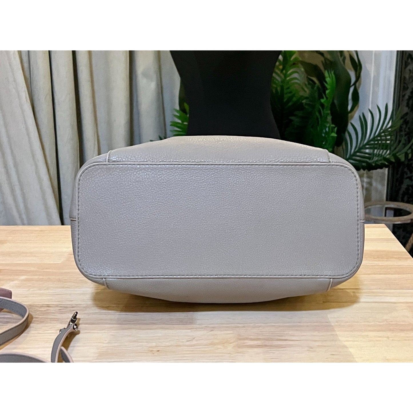 TORY BURCH GREY BERKLEY DOME SHOULDER BAG