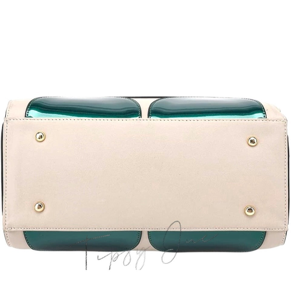 Retro-Inspired Polka Dot Satchel With Matching Wristlet