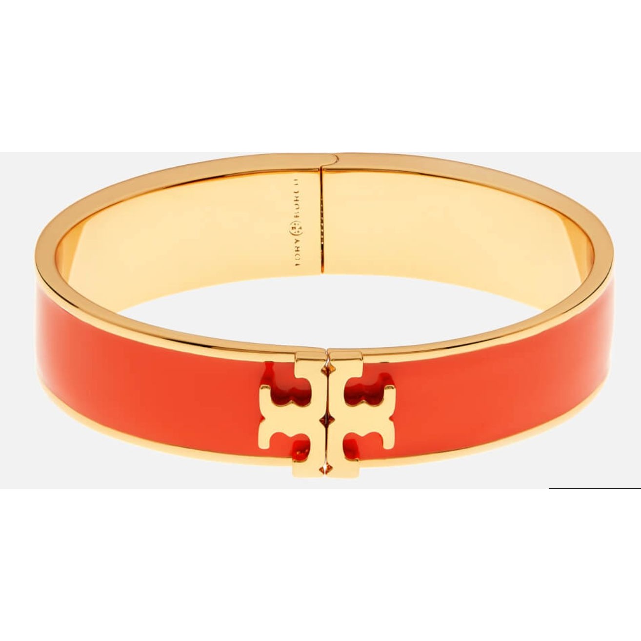 Tory Burch Womens Red & Gold Kira Hinged Enamel Bracelet ✺✺