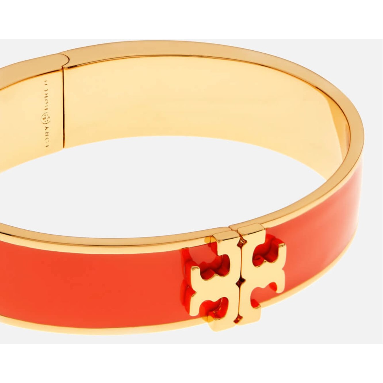 Tory Burch Womens Red & Gold Kira Hinged Enamel Bracelet ✺✺