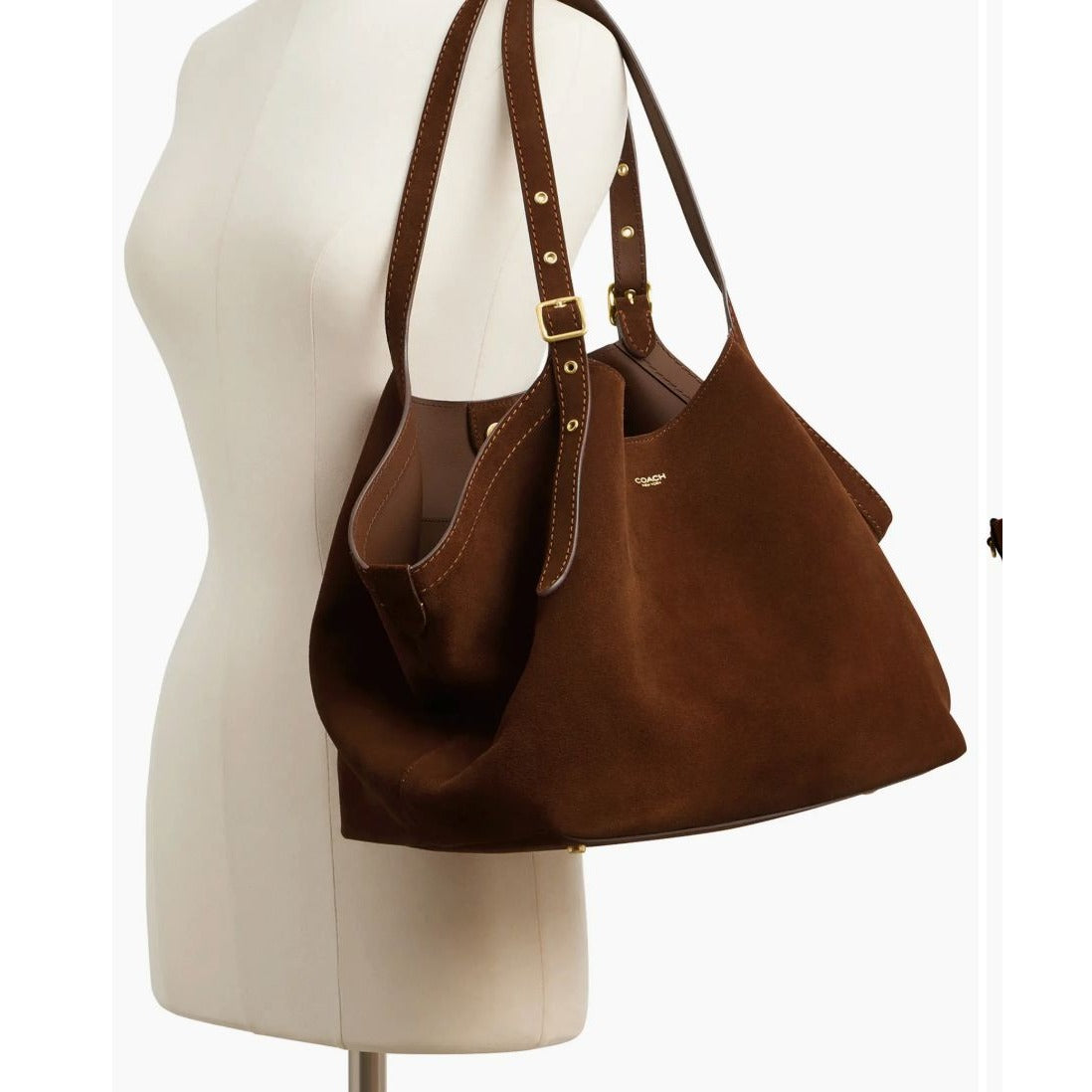 NEW WITH TAGS! AUTHENTIC COACH WARM BROWN SUEDE GRAMERCY HANDBAG