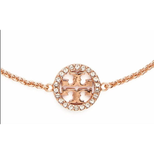 Tory Burch Rose Gold MILLER PAVÉ CHAIN BRACELET