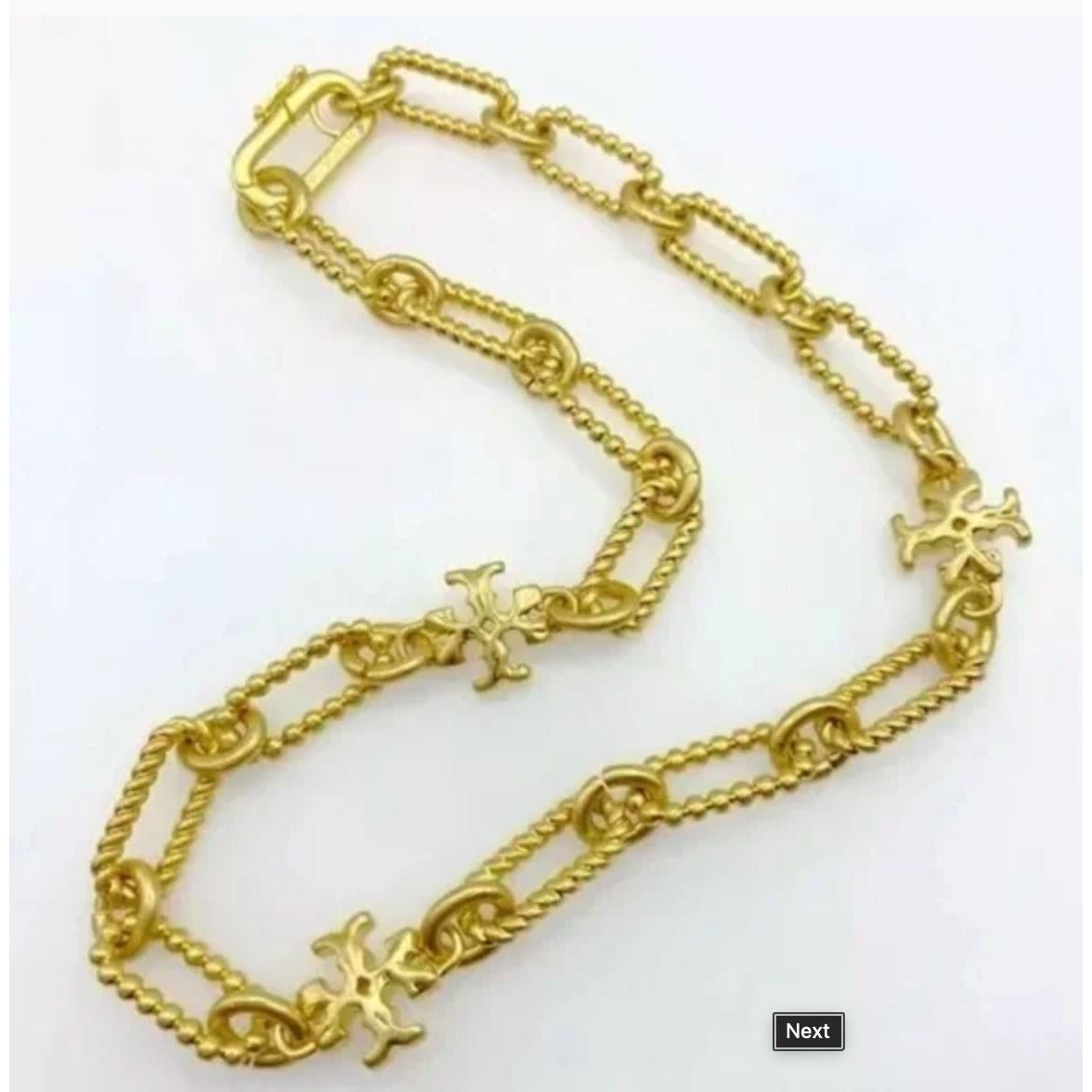 Tory Burch Gold Roxanne Chainlink Necklace AND Bracelet SET!!!