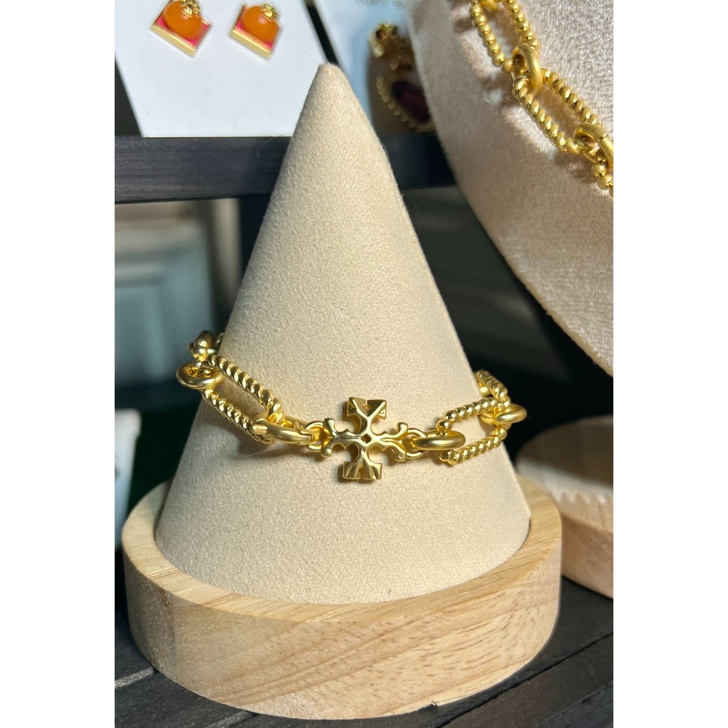 Tory Burch Gold Roxanne Chainlink Necklace AND Bracelet SET!!!