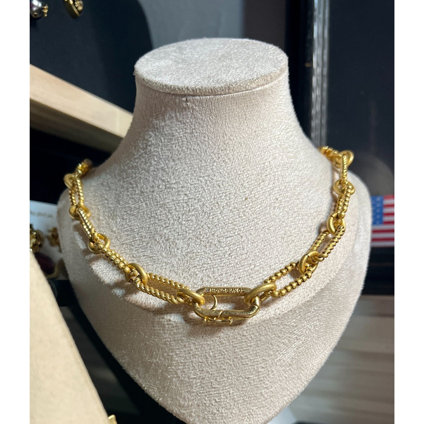 Tory Burch Gold Roxanne Chainlink Necklace AND Bracelet SET!!!