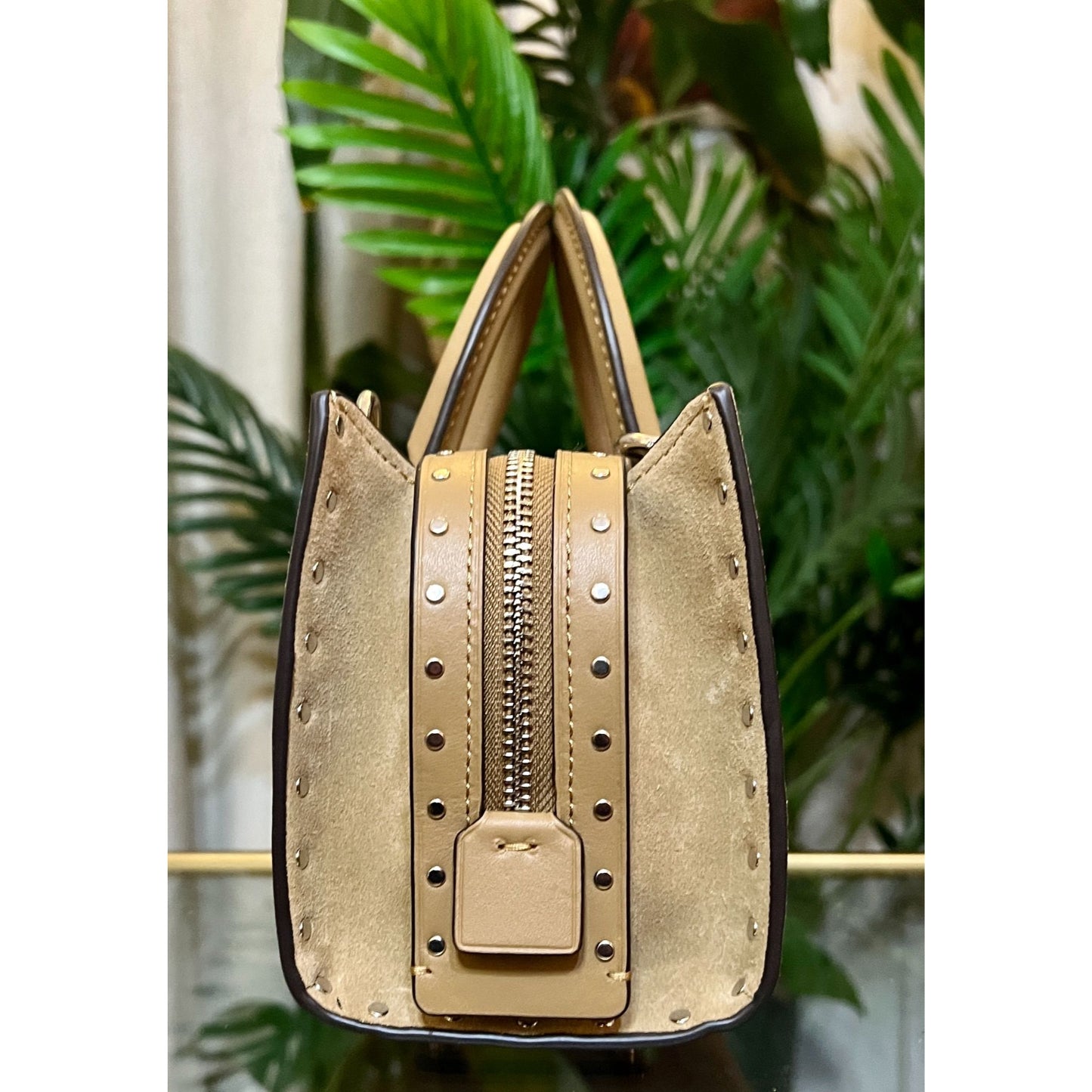 ✺ AUTHENTICATED NEW! Coach Rogue 26 Tan Suede Leather Handbag WITH COA