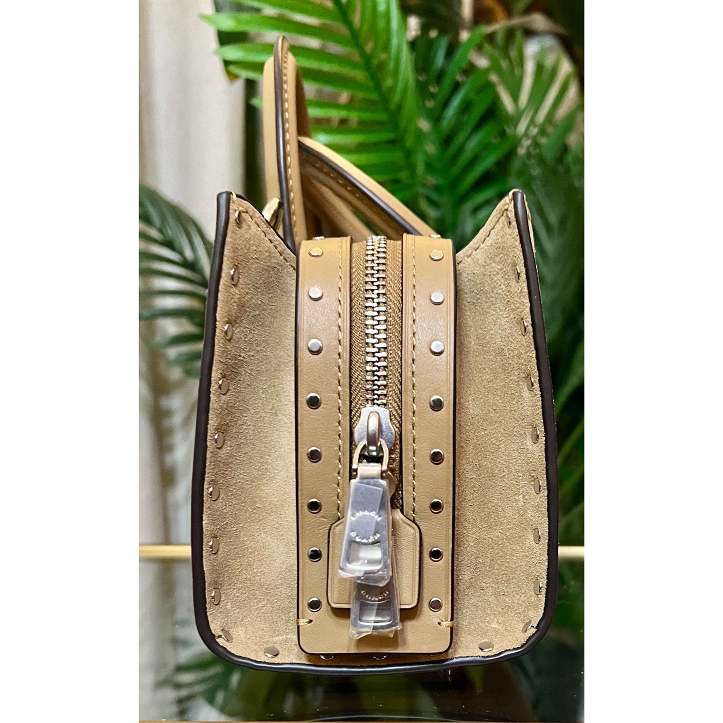 ✺ AUTHENTICATED NEW! Coach Rogue 26 Tan Suede Leather Handbag WITH COA