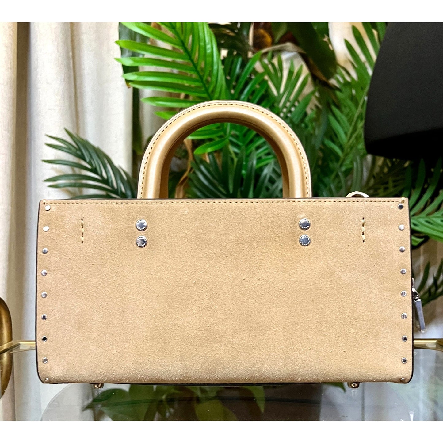 ✺ AUTHENTICATED NEW! Coach Rogue 26 Tan Suede Leather Handbag WITH COA