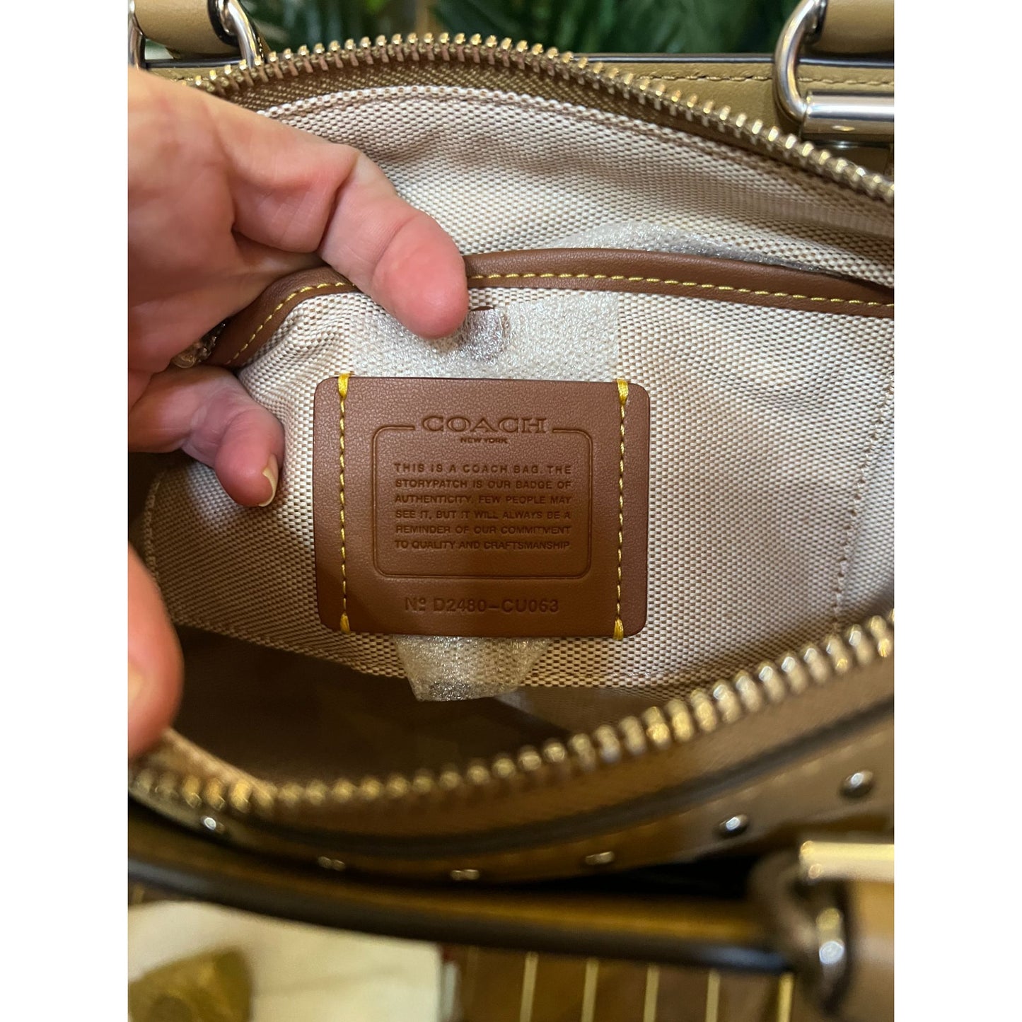 ✺ AUTHENTICATED NEW! Coach Rogue 26 Tan Suede Leather Handbag WITH COA