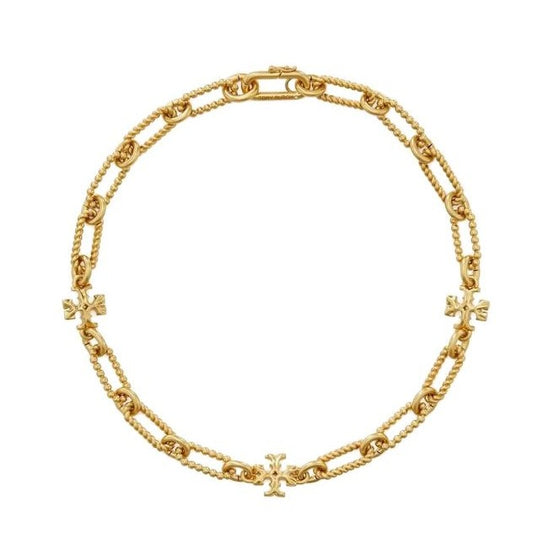 Tory Burch Gold Roxanne Chainlink Choaker Necklace