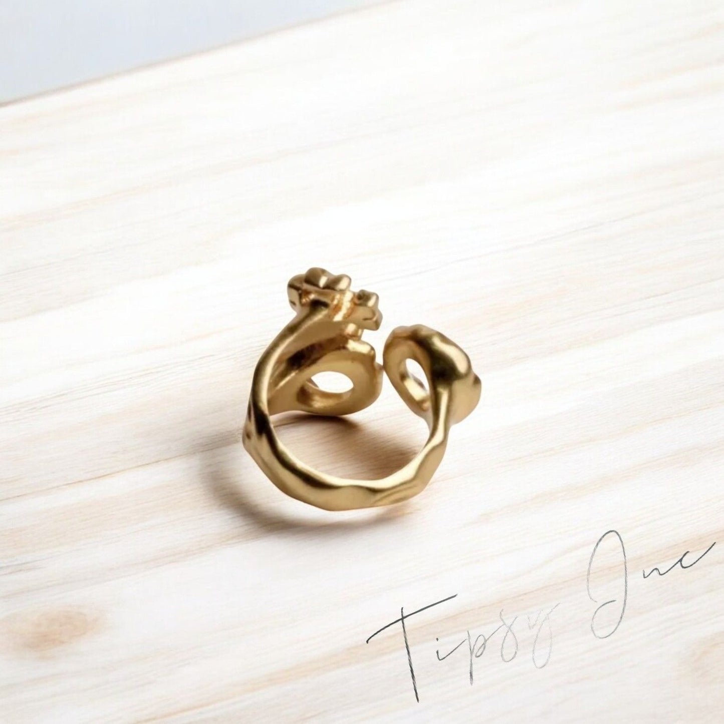 Stunning Authentic Tory Burch Roxanne Adjustable Statement Ring