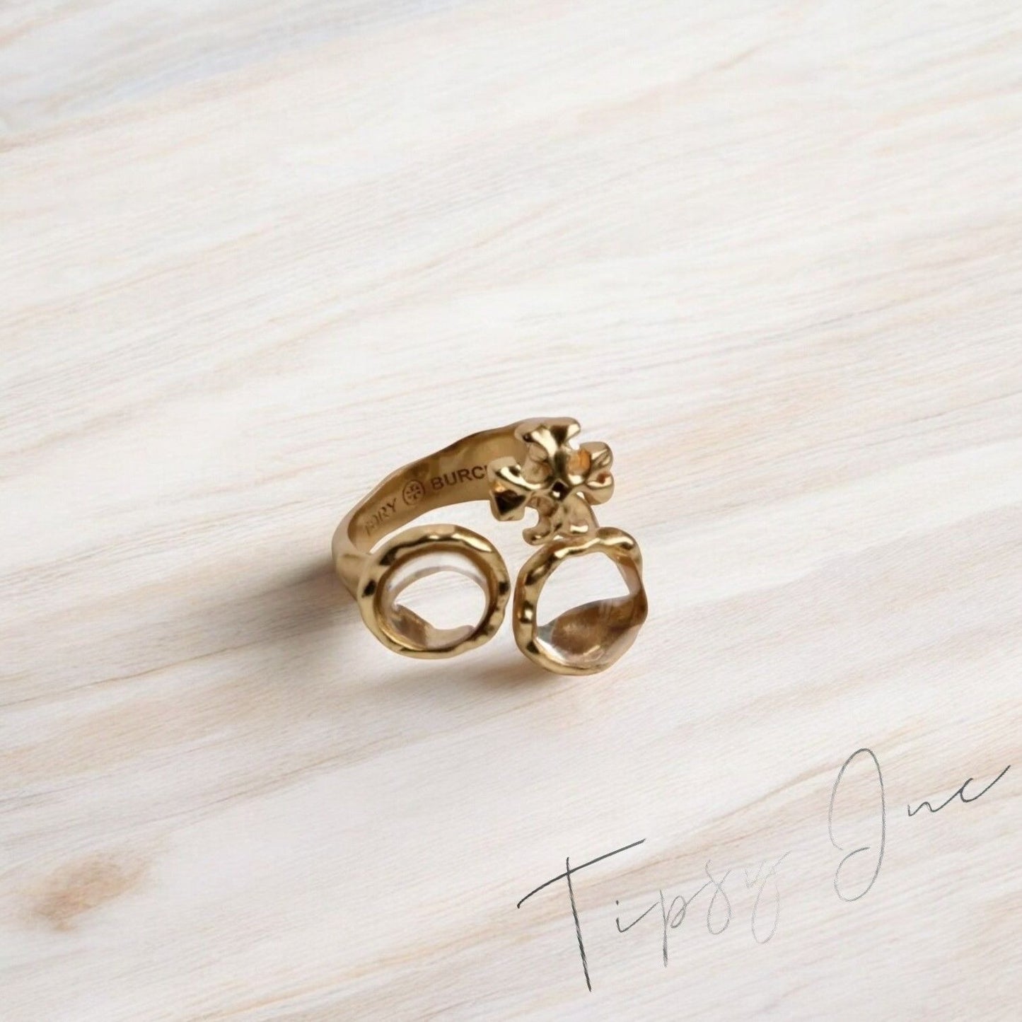 Stunning Authentic Tory Burch Roxanne Adjustable Statement Ring