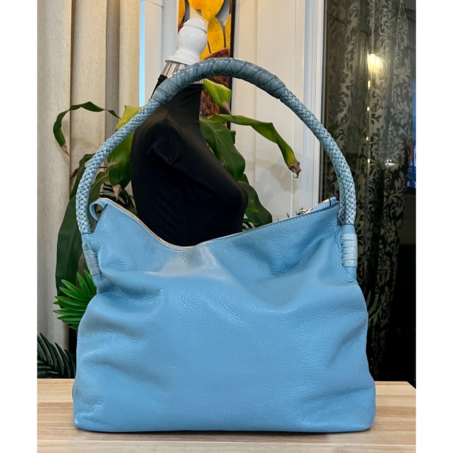 AUTHENTIC TORY BURCH Sky Blue Mcgraw/Taylor Hobo Handbag