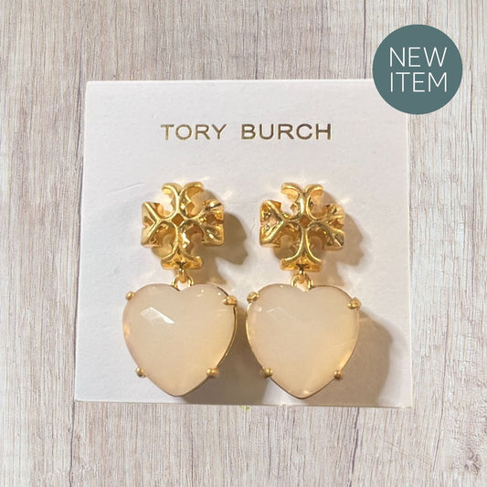 💎 TORY BURCH ROXANNE HEART DROP EARRINGS