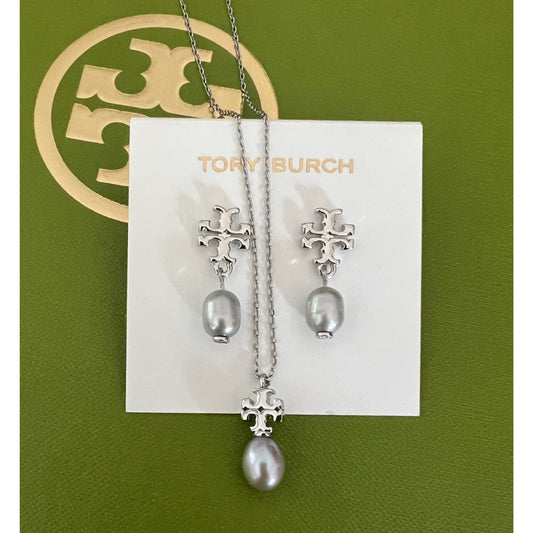 Tory Burch Pendant Kira Necklace & Earring Set
