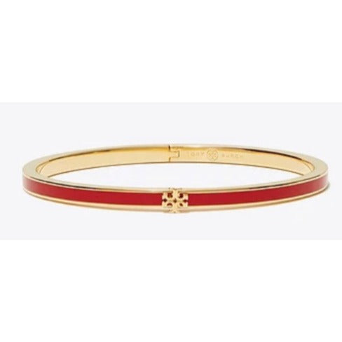 Tory Burch Red Kira Thin Bangle Bracelet