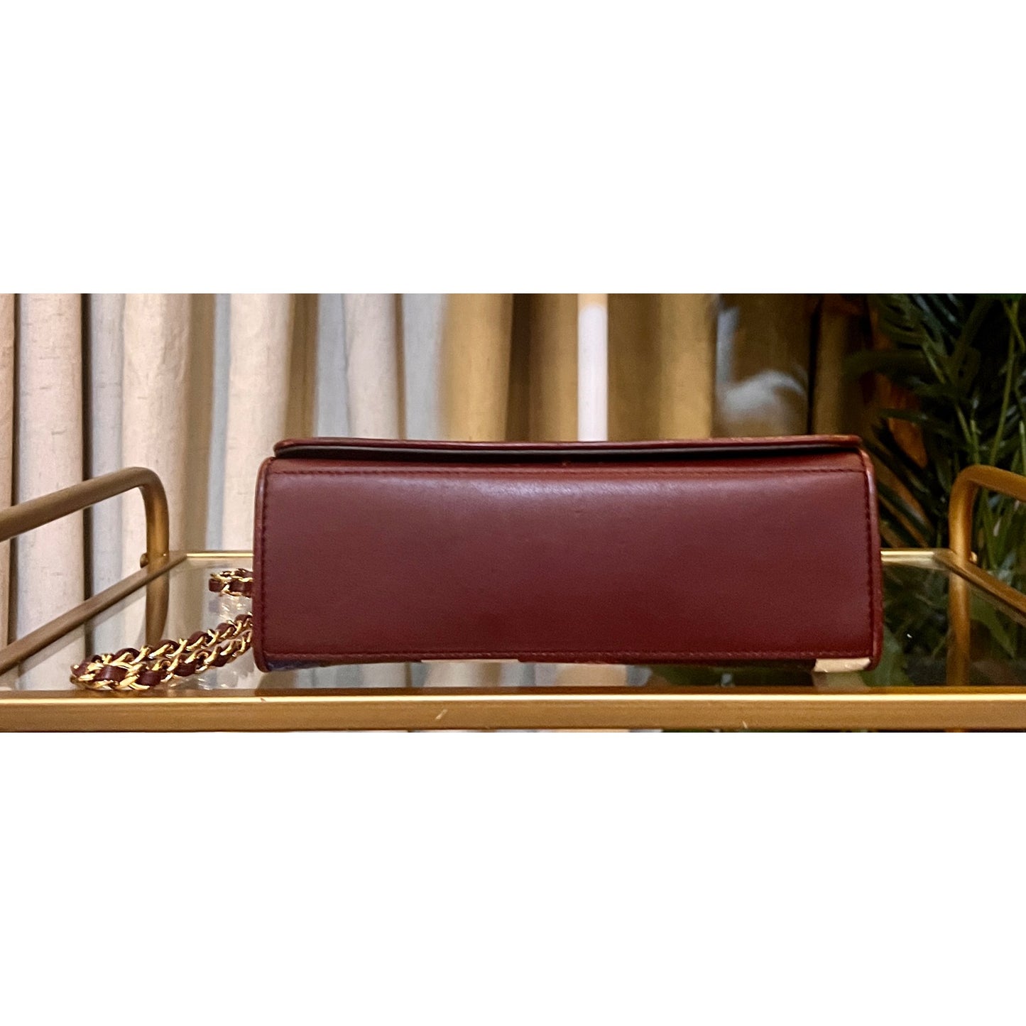 RARE!! Tory Burch Multi-Color Striped Fleming Python Chain Strap Shoulder Bag