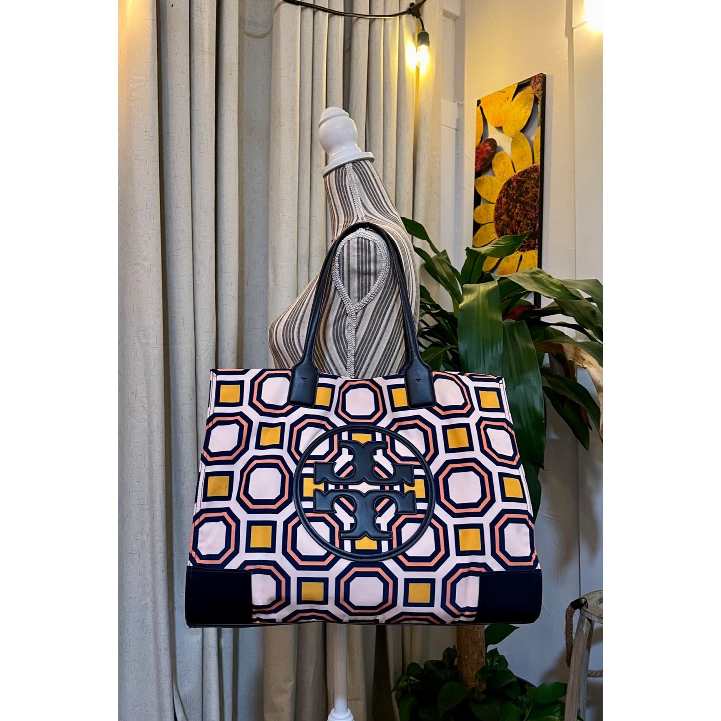 TORY BURCH OCTOGAN NYLON ELLA TOTE/HANDBAG