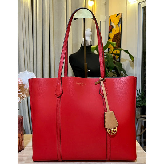 ✺✺ AUTHENTIC TORY BURCH TOMATO RED PERRY TOTE ✺✺