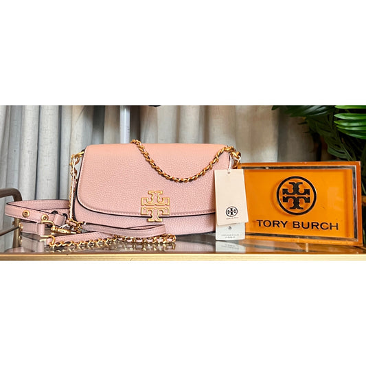 NEW!  Tory Burch Britten Convertible Crossbody Shoulder Bag in Shell Pink