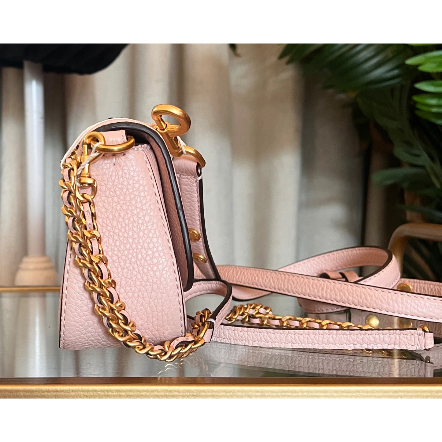 NEW!  Tory Burch Britten Convertible Crossbody Shoulder Bag in Shell Pink