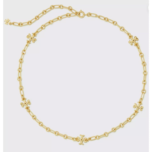 TORY BURCH GOLD ROXANNE DELICATE NECKLACE!