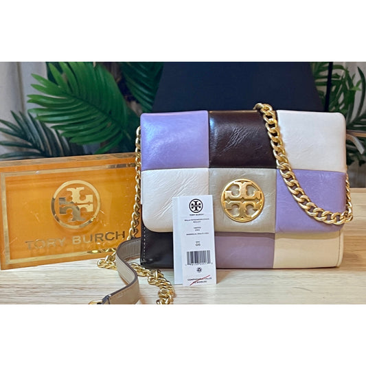 ✺✺ AUTHENTIC TORY BURCH Quilted Leather Patchwork Willa Handbag ✺