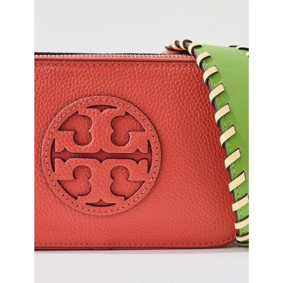 NWT!  Authentic Tory Burch Miller Poppy Red & Green Crossbody Bag