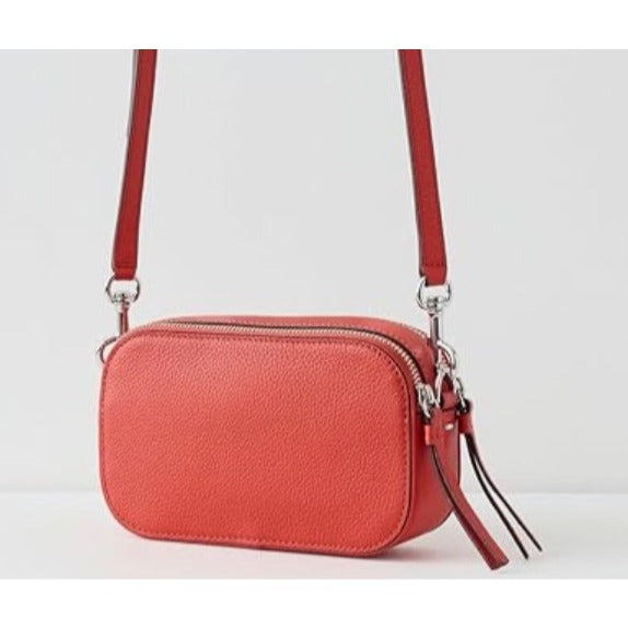 NWT!  Authentic Tory Burch Miller Poppy Red & Green Crossbody Bag