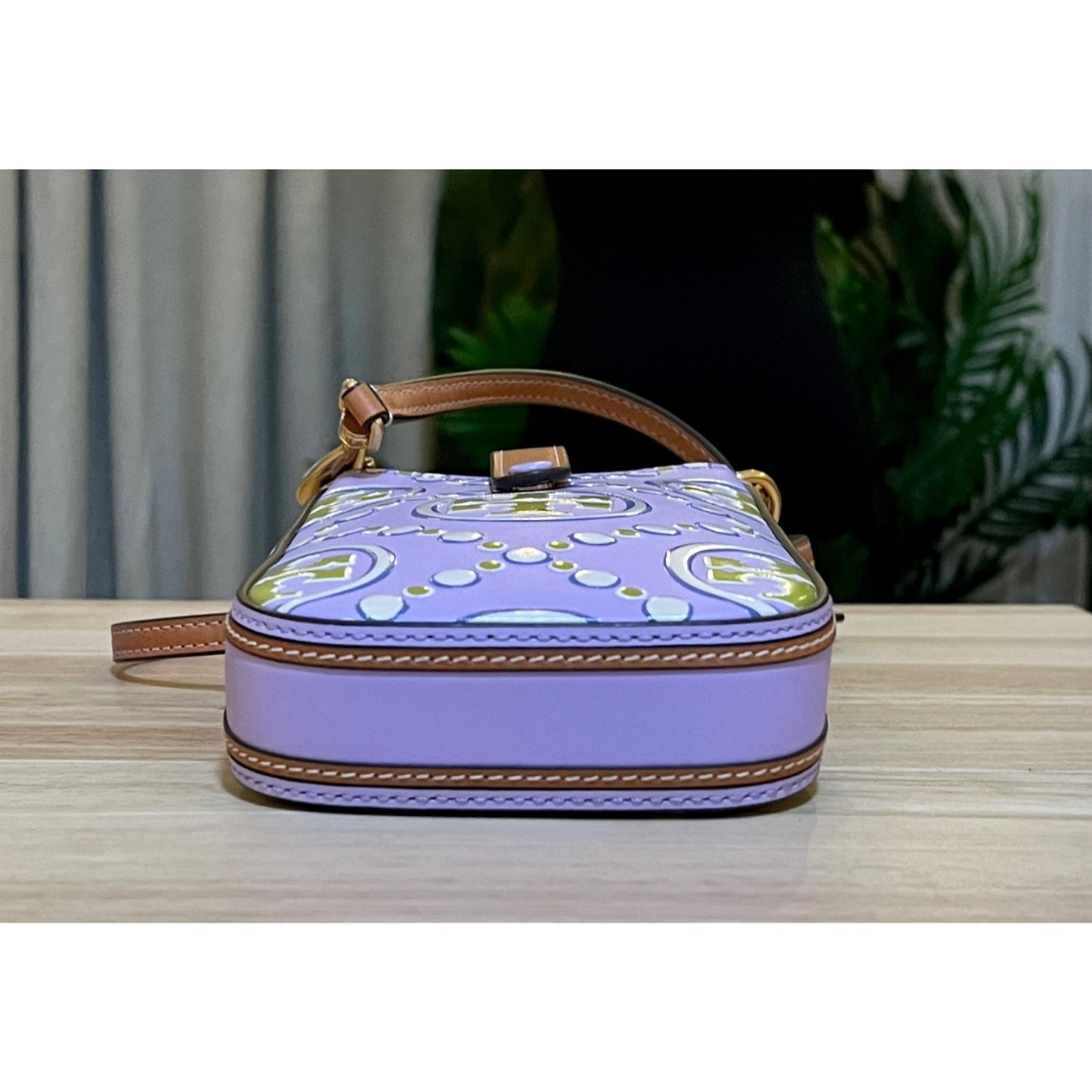 ✺✺ AUTHENTIC TORY BURCH PURPLE & GREEN EMBOSSED CROSSBODY ✺✺