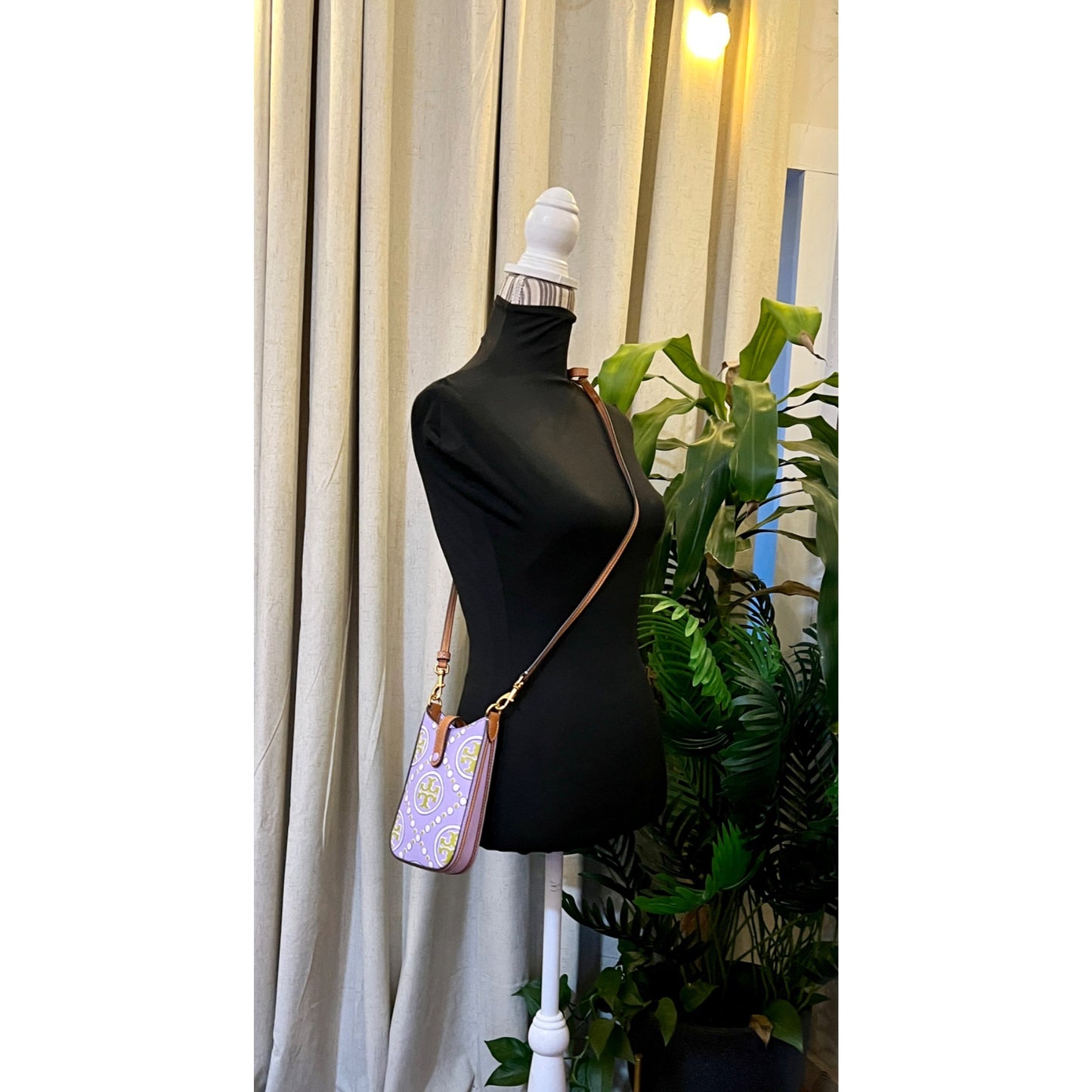 ✺✺ AUTHENTIC TORY BURCH PURPLE & GREEN EMBOSSED CROSSBODY ✺✺