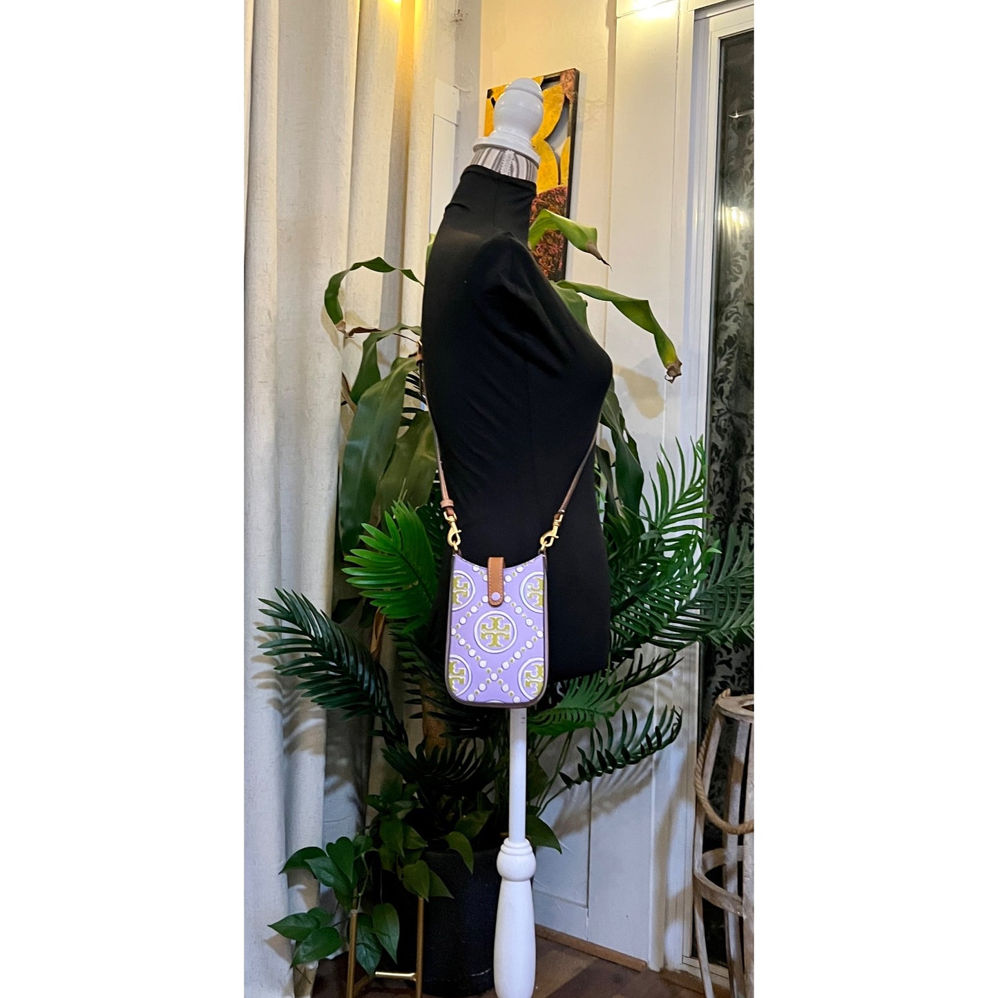 ✺✺ AUTHENTIC TORY BURCH PURPLE & GREEN EMBOSSED CROSSBODY ✺✺