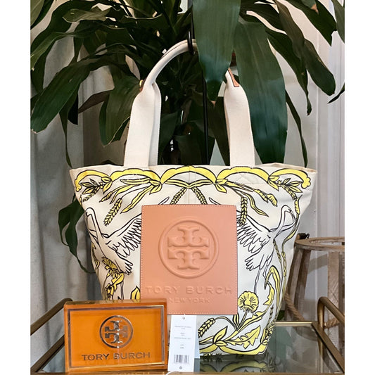 AUTHENTIC TORY BURCH PRINTED NYLON CARRYALL TOTE