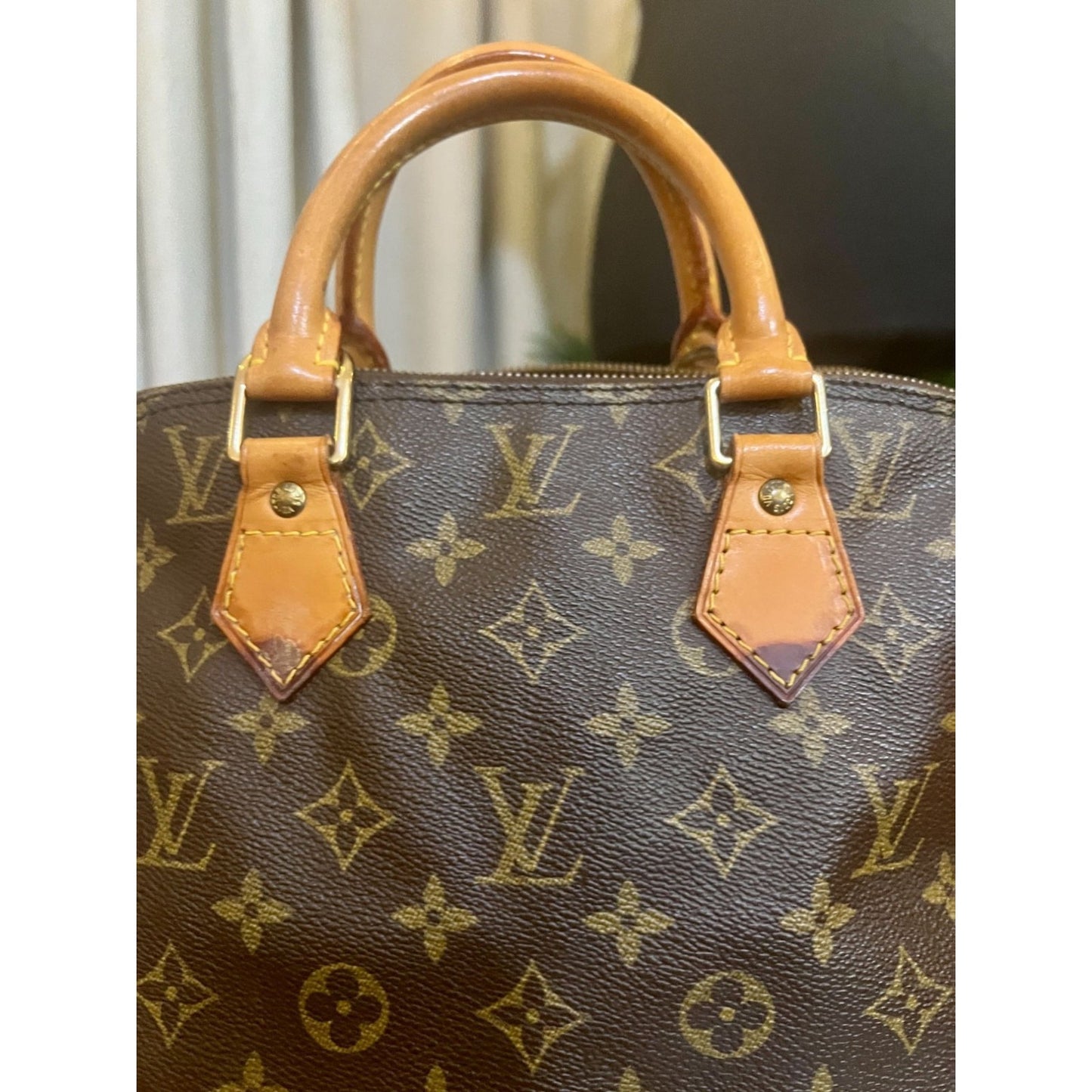 Louis Vuitton Monogram Alma PM Brown Canvas Leather Handbag