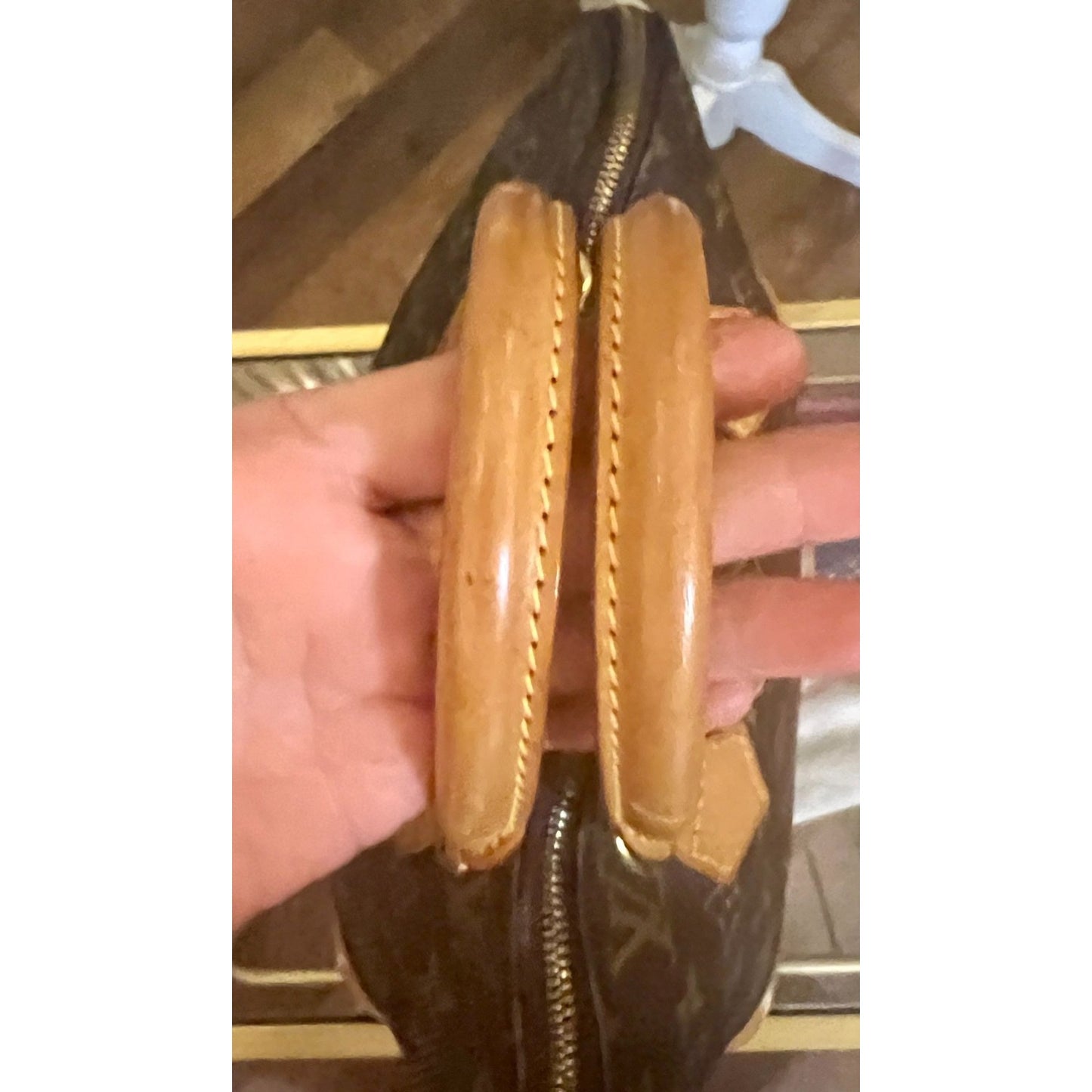 Louis Vuitton Monogram Alma PM Brown Canvas Leather Handbag