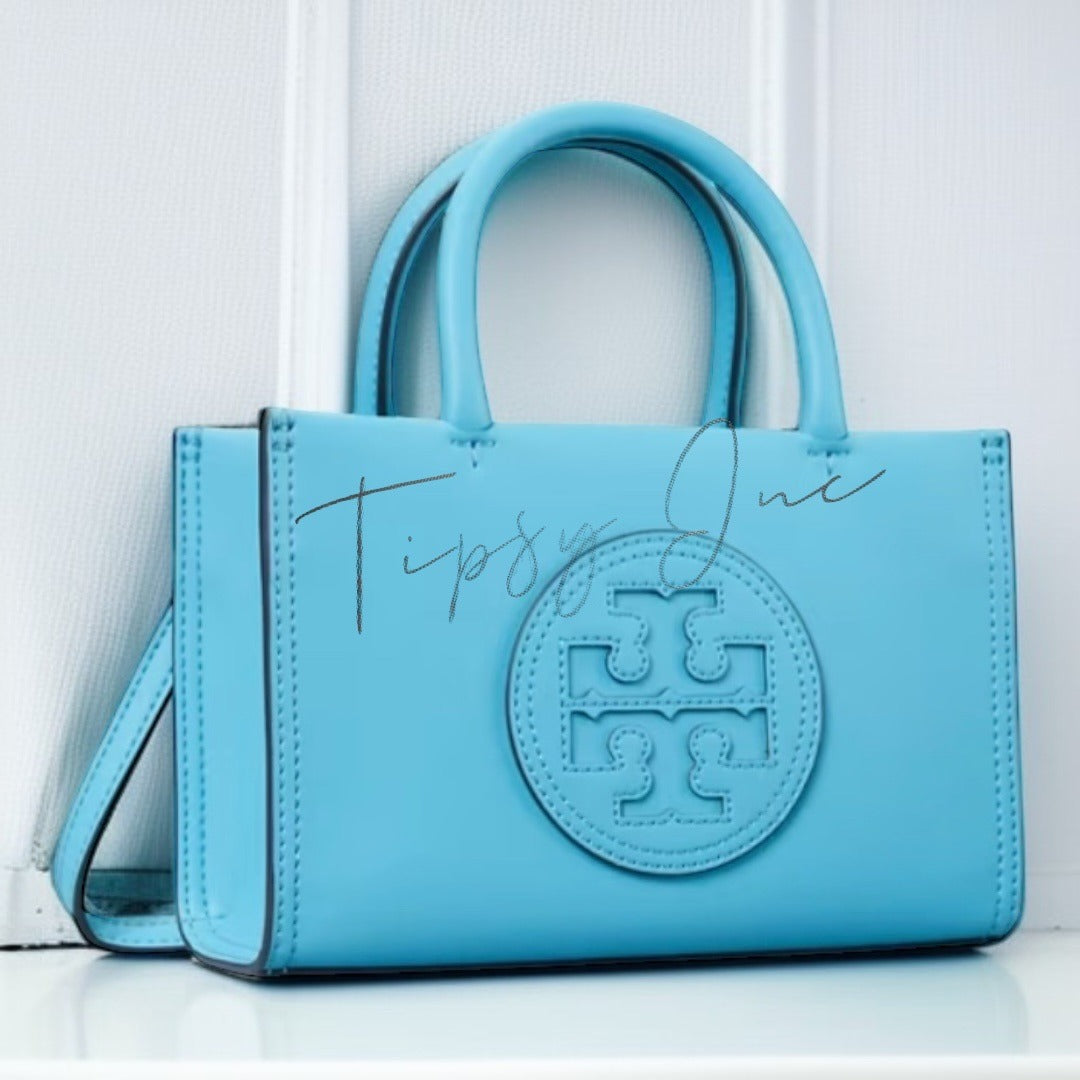 NEW!!  TORY BURCH MINI ELLA BIO TOTE IN SKYLIGHT BLUE