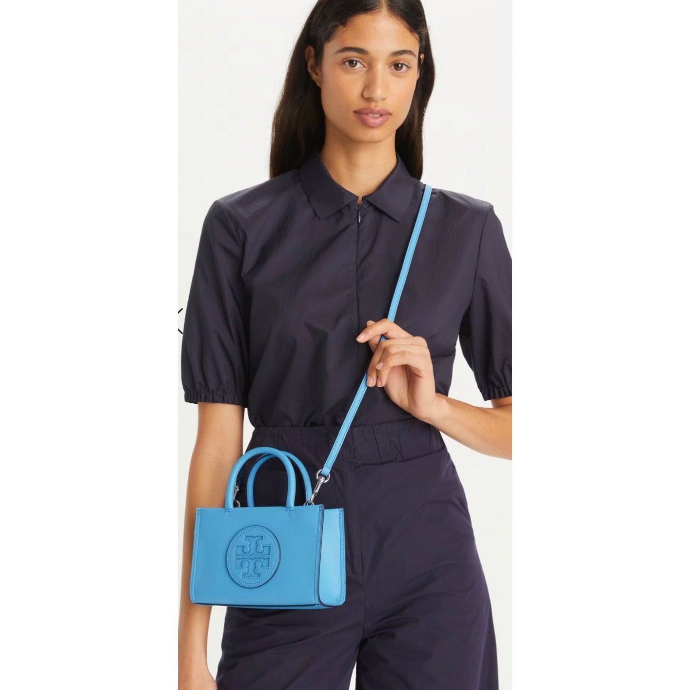NEW!!  TORY BURCH MINI ELLA BIO TOTE IN SKYLIGHT BLUE