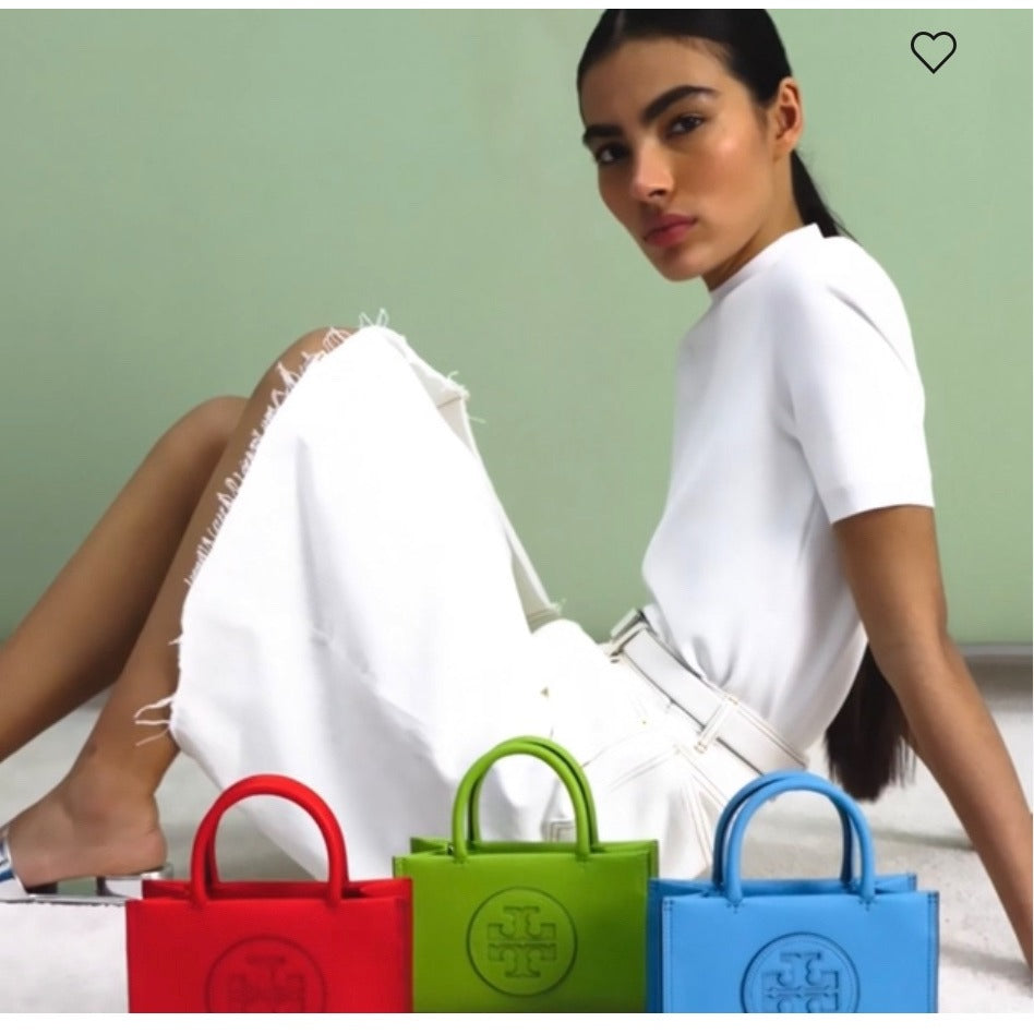 NEW!!  TORY BURCH MINI ELLA BIO TOTE IN SKYLIGHT BLUE